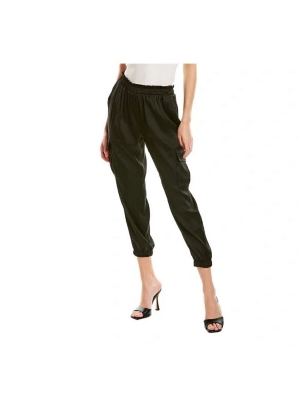 Ramy Brook Black Cargo Jogger Pants